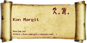Kon Margit névjegykártya